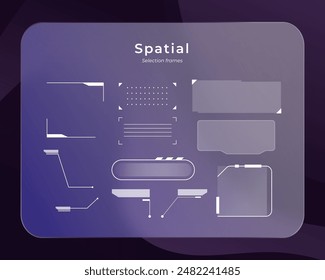 Selection frames interface elements set 