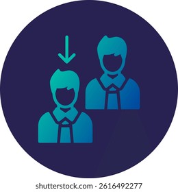 Selection Glyph Circle Gradient Icon