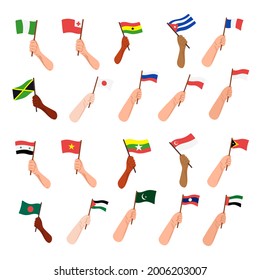 marca de retención manual de selección de cualquier estilo de doodle de país