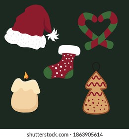 A selection of holiday attributes for the new year