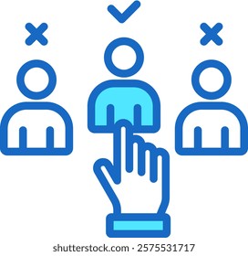 Selection Icon Blue Color Vector Illustration