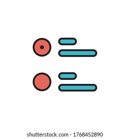 selection icon filled outline vector illustration full color design. isolated on white background