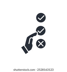 ícone de seleção. vetor.Sinal editável de estilo traço.linear para usar design da Web,ilustração logo.Symbol.