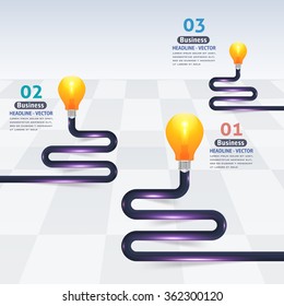 Selection Idea, Business Concept Bulb Illustration, Infographics Background Design
