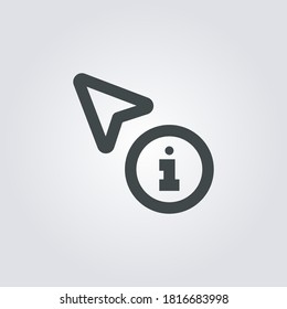 selection info Icon. selection info symbol isolated on Gradient background. Vector Illustration