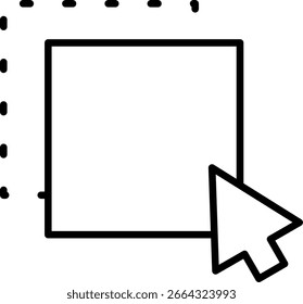 Design de ícone de vetor de linha de seleção