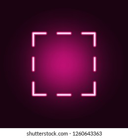 selection mark icon. Elements of web in neon style icons. Simple icon for websites, web design, mobile app, info graphics