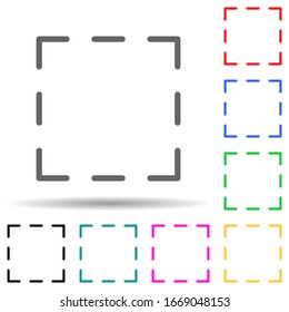 selection mark multi color style icon. Simple thin line, outline vector of web icons for ui and ux, website or mobile application