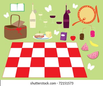 A selection of picnic elements.