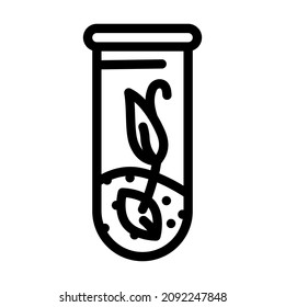 selection plant line icon vector. selection plant sign. isolated contour symbol black illustration