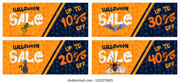 selection of posters for sale from 10 percent. stock vector image
