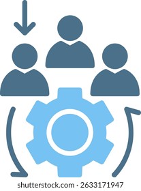 Selection Process Glyph Two Colour Icon