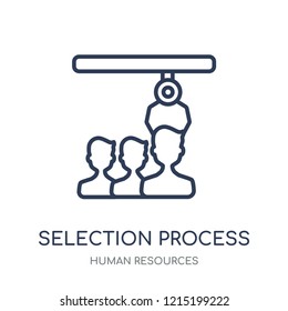 Selection process icon. Selection process linear symbol design from Human resources collection.