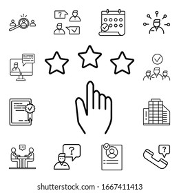 Selection of ratings icon. Detailed set of interview icons. Premium quality graphic design. One of the collection icons for websites, web design, mobile app