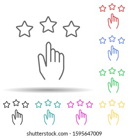 selection of ratings multi color style icon. Simple thin line, outline vector of interview icons for ui and ux, website or mobile application
