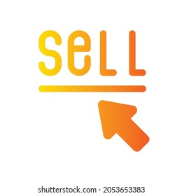 selection sell gradient icon isolated on white background

