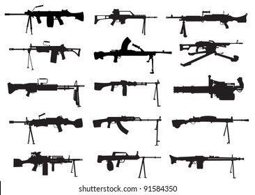 A Selection Of Shapes Machine Guns