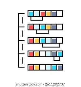 selection sort algorithm color icon vector. selection sort algorithm sign. isolated symbol illustration