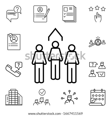 Selection of suitable candidate icon. Detailed set of interview icons. Premium quality graphic design. One of the collection icons for websites, web design, mobile app