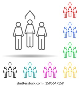 selection of suitable candidate multi color style icon. Simple thin line, outline vector of interview icons for ui and ux, website or mobile application
