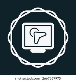 Selection symbol trendy artwork useful vector Illustration circle design pretty colorful background.eps