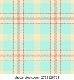 Selection texture tartan textile, countryside plaid seamless fabric. Panjabi background check vector pattern in light and bisque colors palette.