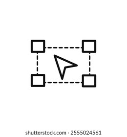 Selection tool icon Symbol mark in Outline style
