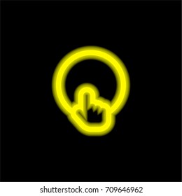 Selection Tool yellow glowing neon ui ux icon. Glowing sign logo vector