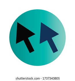 Herramienta de selección.icono del cursor de línea en estilo plano de moda aislado en el fondo. 