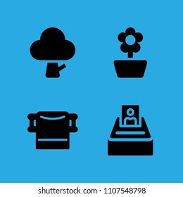 selection, tree, flower and towel icons vector in sample icon set for web and graphic design