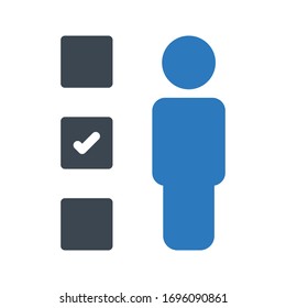 icono de color de glifo vectorial de selección 