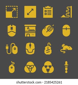 iconos web de selección. Cambiar tamaño y tamaño, símbolo del ratón y ratón, señales vectoriales
