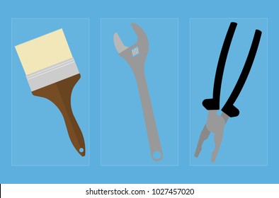 A selection of work tools used by builders, handymen and construction workers the World over.