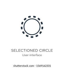 Selectioned circle icon vector. Trendy flat selectioned circle icon from user interface collection isolated on white background. Vector illustration can be used for web and mobile graphic design, 