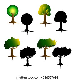 The selections of the simple trees.