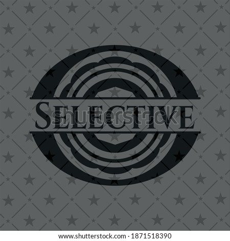 Selective black emblem. Vector Illustration. Detailed. 
