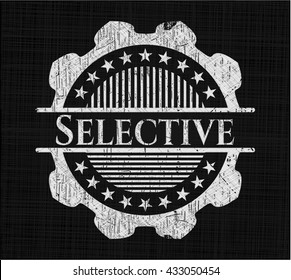 Selective chalkboard emblem