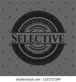 Selective dark emblem. Retro