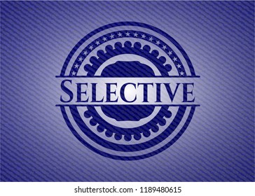 Selective emblem with jean high quality background