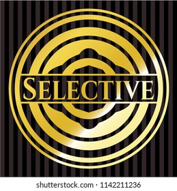 Selective gold badge or emblem