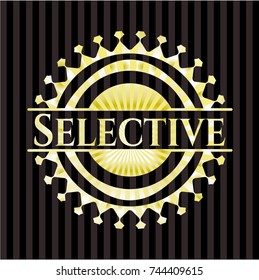 Selective gold shiny emblem
