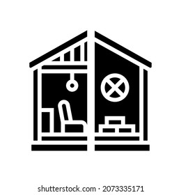 selektiver Icon-Vektorgrafik für die Abbruchbrille im Inneren. selektives Abbruchzeichen im Inneren. isoliertes Kontursymbol