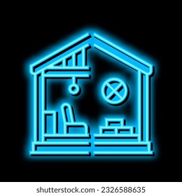 selective interior demolition neon light sign vector. selective interior demolition illustration