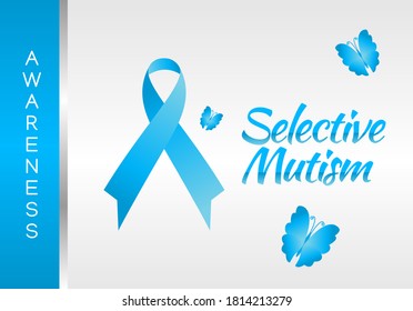 Selective Mutism Awareness Vector Illustration