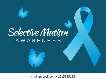 Selective Mutism Awareness Vector Illustration