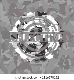 Selective on grey camo texture