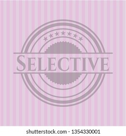 Selective retro pink emblem