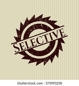 Selective rubber stamp