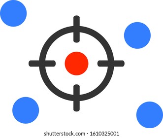 Selective vector icon. Flat Selective symbol is isolated on a white background.