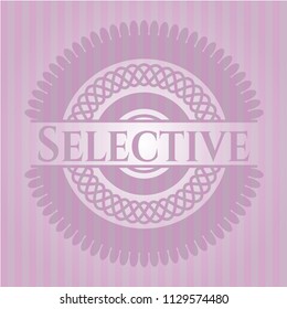 Selective vintage pink emblem